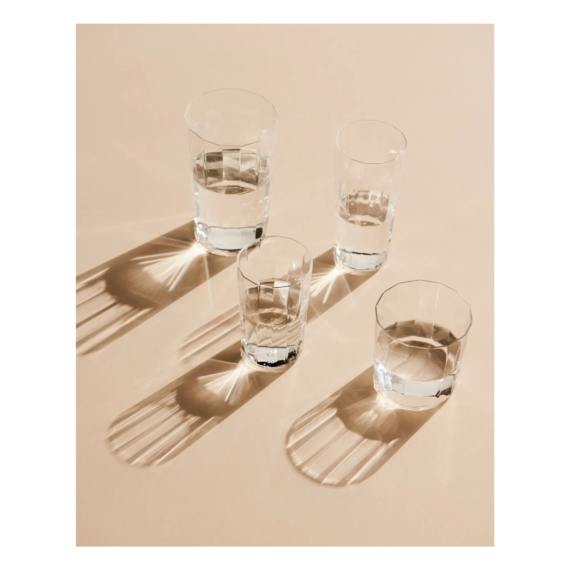Heu - Abgeschrägte Gläser - 4er Set