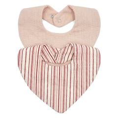 Editions Aimable - Bandana Brigitte - 2er-Set | Raspberry Stripes Poplin