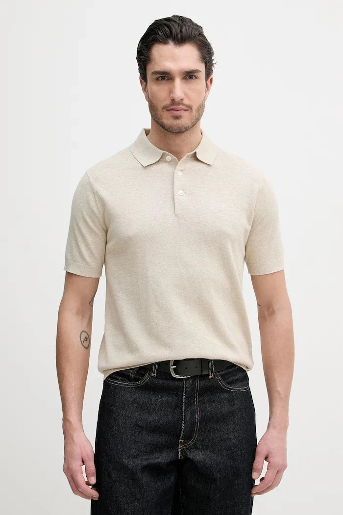 Barbour Muston Keten Yakalı Tişört
