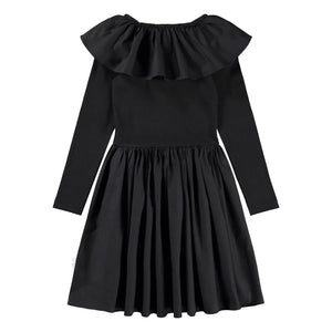 Molo - Cille Organik Pamuklu Oversized Yaka Elbise | Siyah
