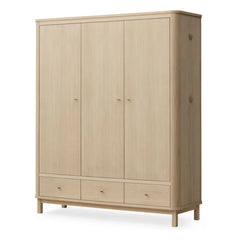 Oliver Furniture - Ahşap 3 kapılı gardırop | Meşe