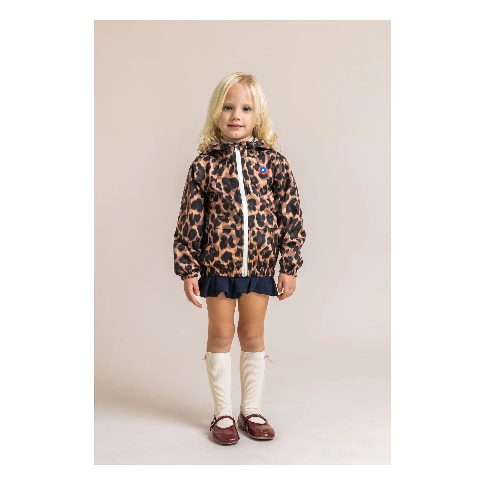 Flotte – Wasserabweisende Windjacke Bastille Leopard Recycelte Fasern | Braun