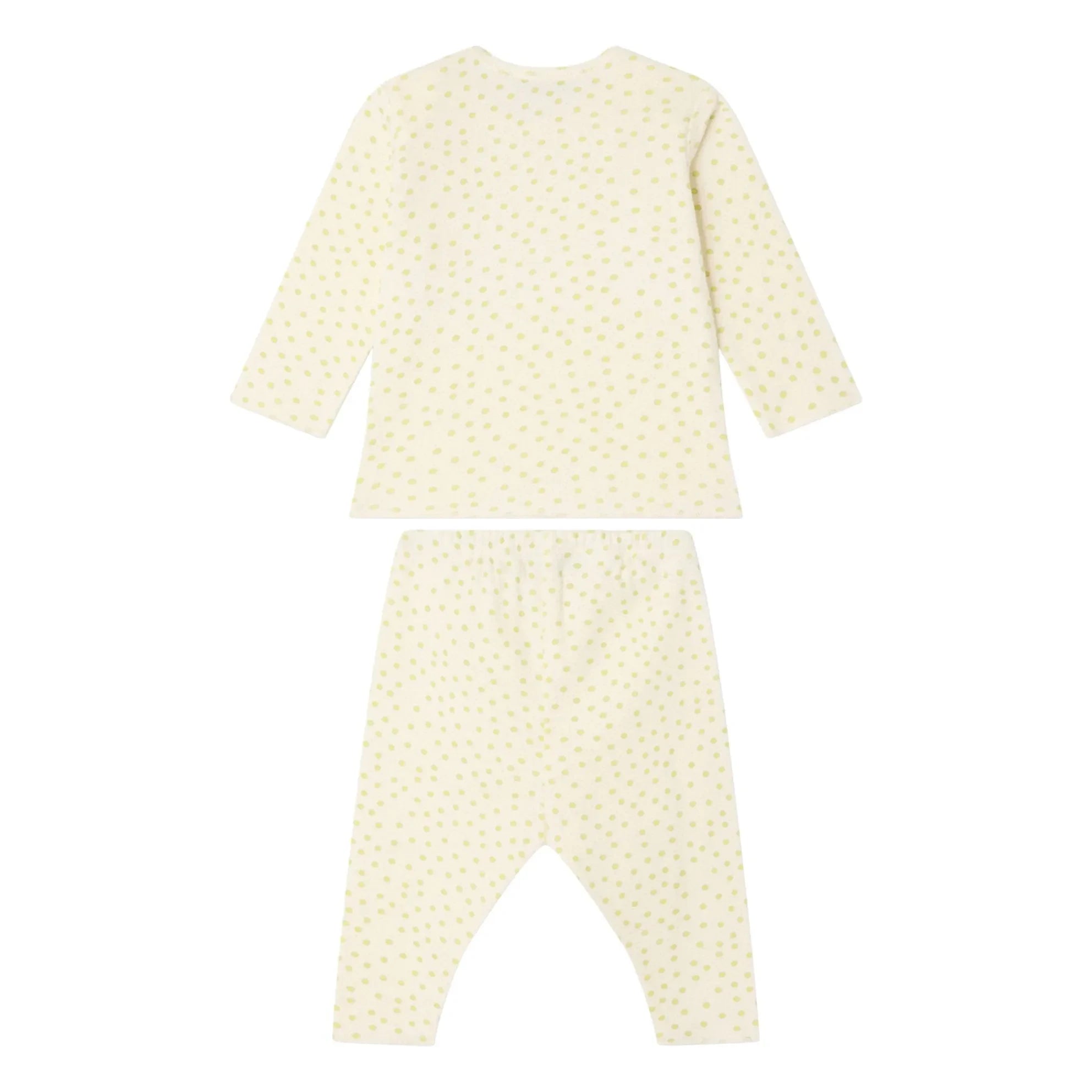 Bonpoint - Timi Polka Organic Cotton T-Shirt and Leggings Set | Ecru