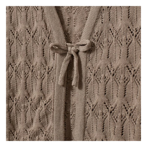 Sofie Schnoor - Floriana Short Sleeve Knotted Cardigan | Beige