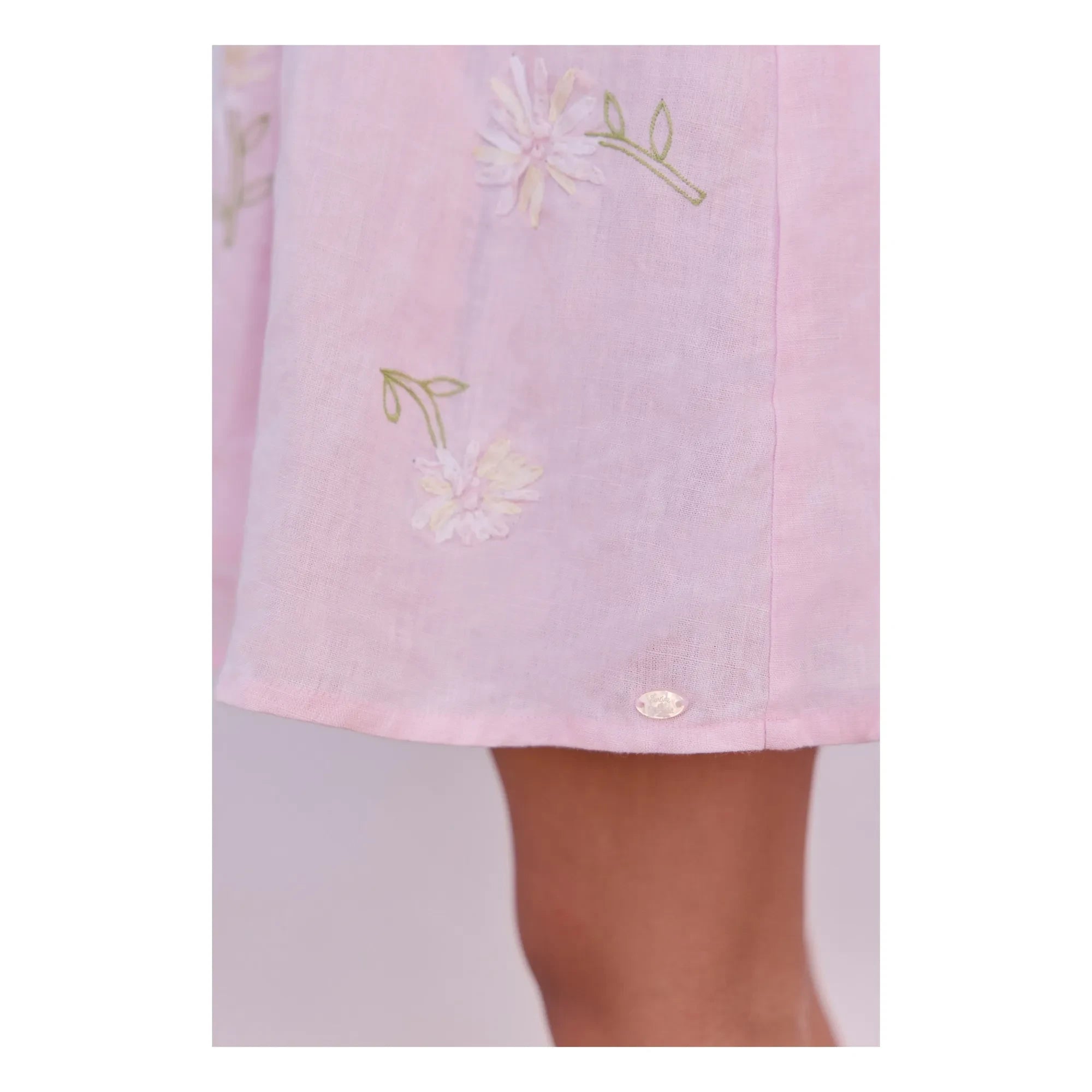 Tartine et Chocolat - Dusty Pink Floral Pattern Balloon Sleeve Dress