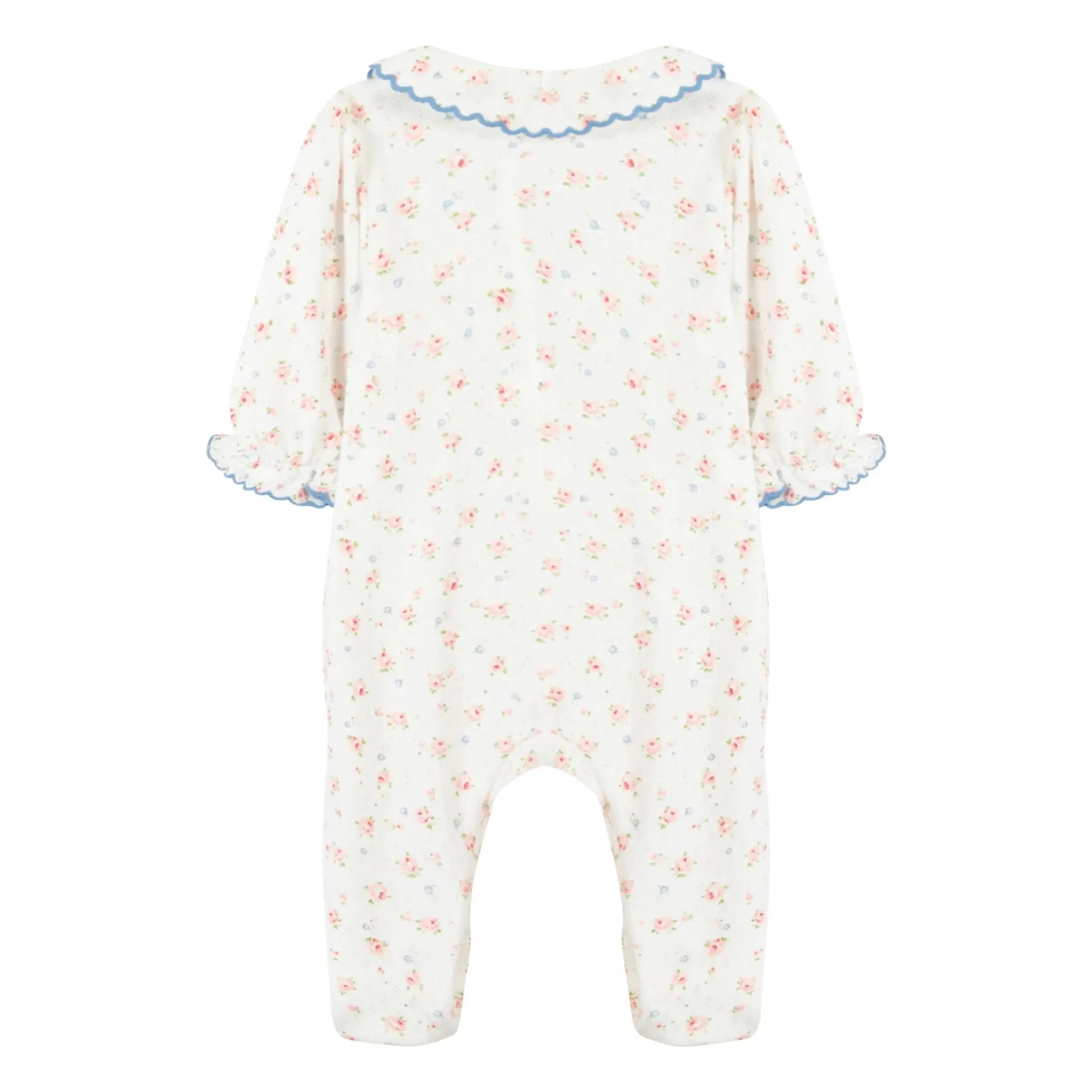 Tartine et Chocolat - Çiçekli dantelli yakalı pijama | Ecru