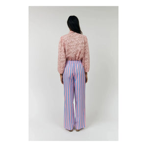 Lollys Laundry - Rita Cotton Striped Pants | Blue