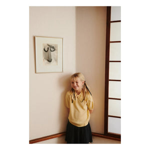 FUB - Pointelle Merino Wolle Polo | Hellgelb