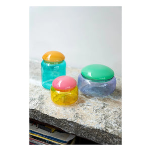 &Klevering - Fluffige Glasdose | Gelb