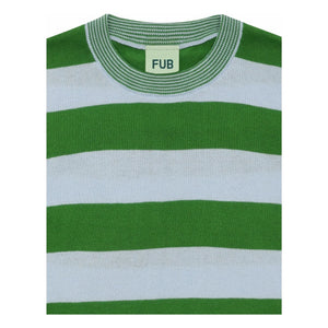 FUB - Oversized Striped T-Shirt Extra Thin Knit Organic Cotton | Green