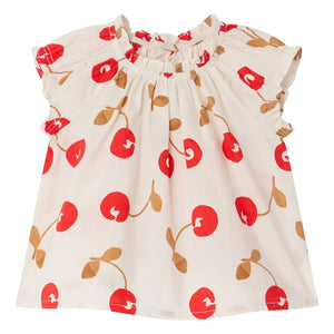Bonpoint - Grace Cerises organik pamuk bluz | Ekru