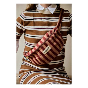 Gabrielle Paris - Garance striped banana bag | Red