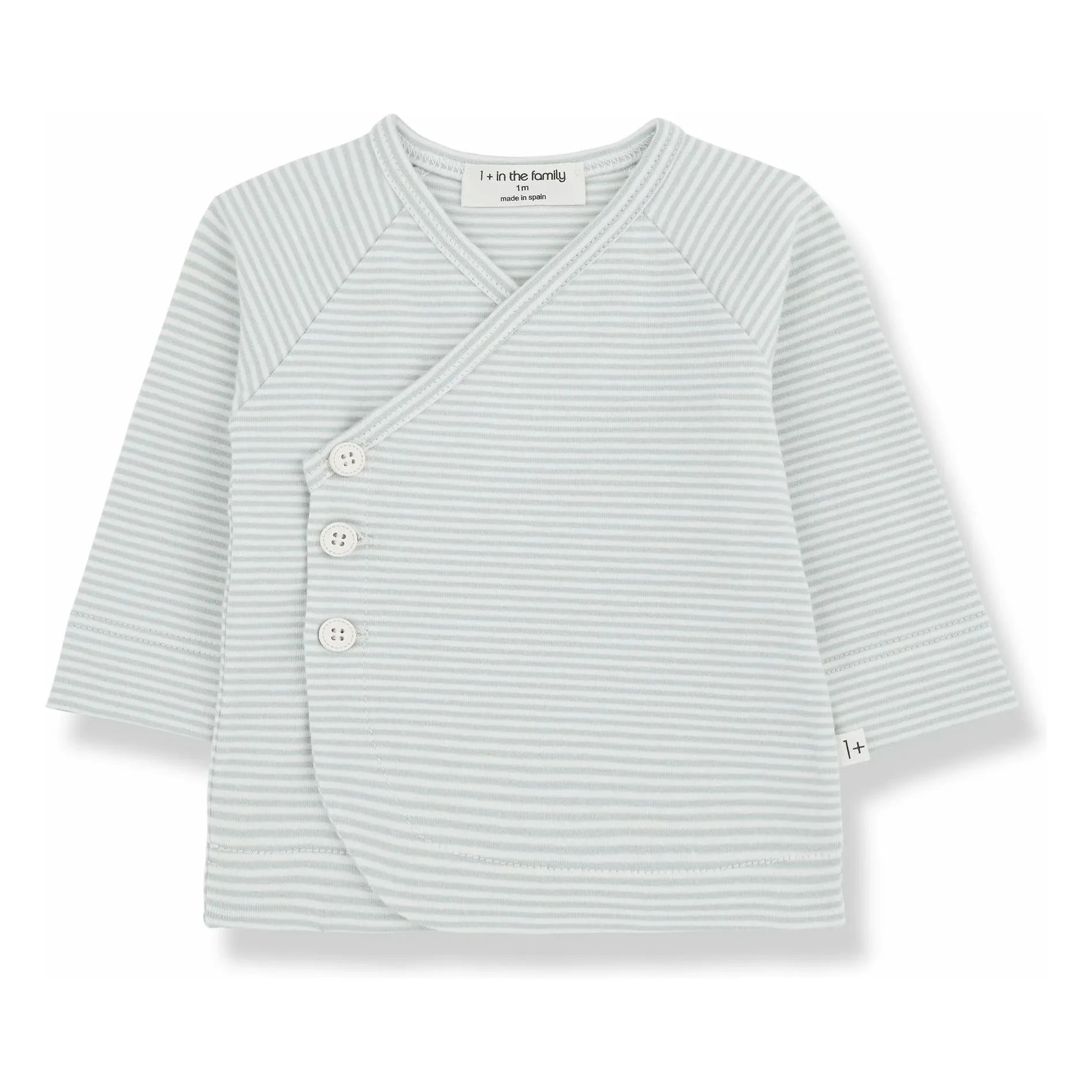 1+ in the Family - Idara Organic Cotton T-Shirt | Gray Blue