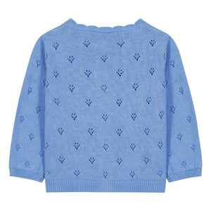 Tartine et Chocolat - Durchbrochene Strickjacke | Blau