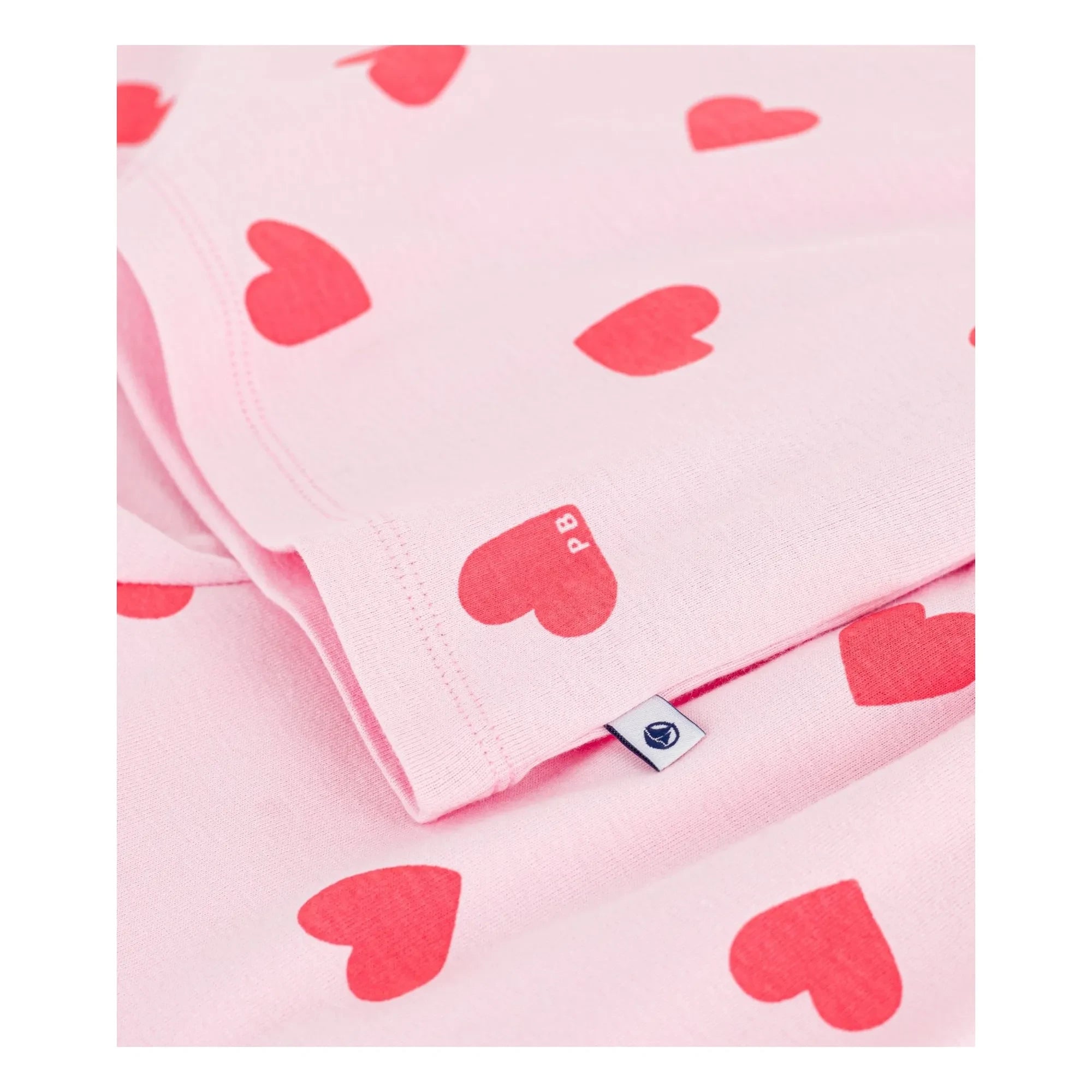 Petit Bateau - Kalp Desenli Şort Pijama | Pembe