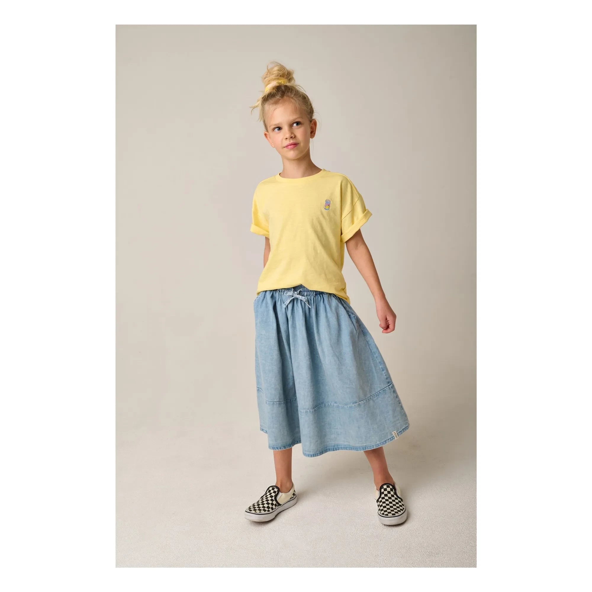 Tumble N'Dry - Yıkanmış mavi Denim Piron etek