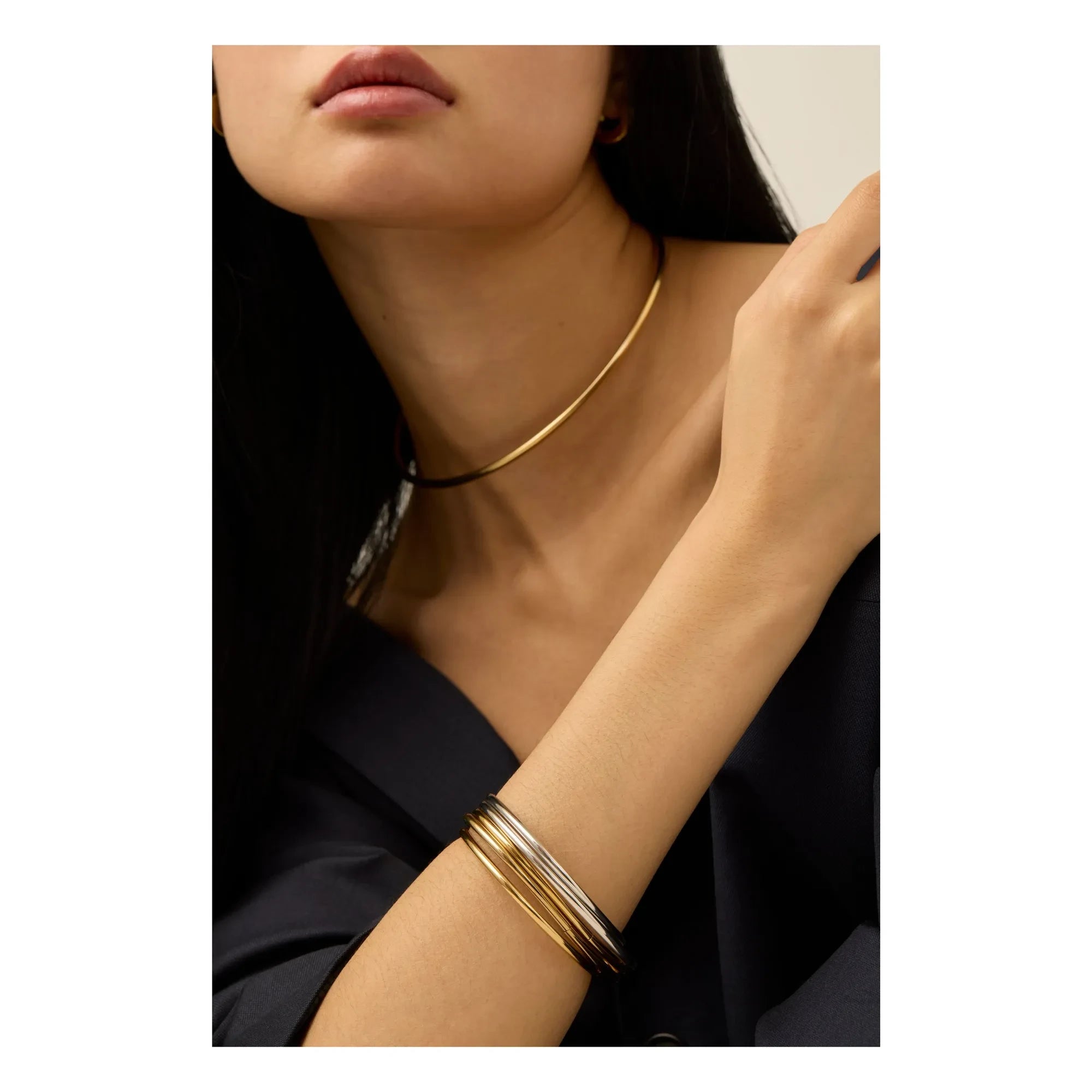 Jenny Bird - 5er-Armreifset Dane | Gold/Silber