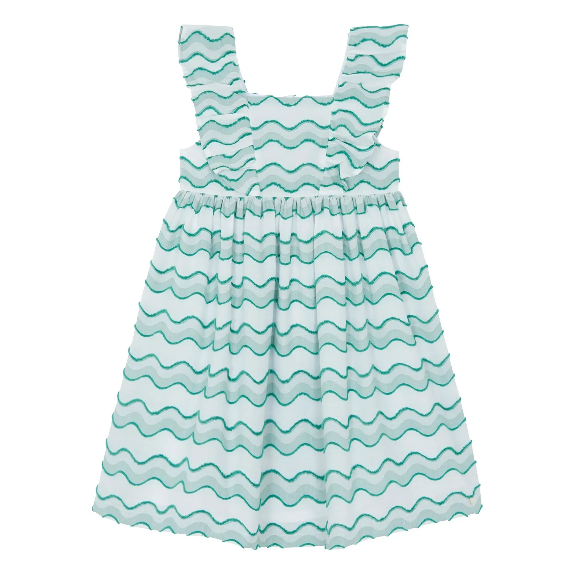 Tartine et Chocolat - Wellenmuster Kleid | Grün