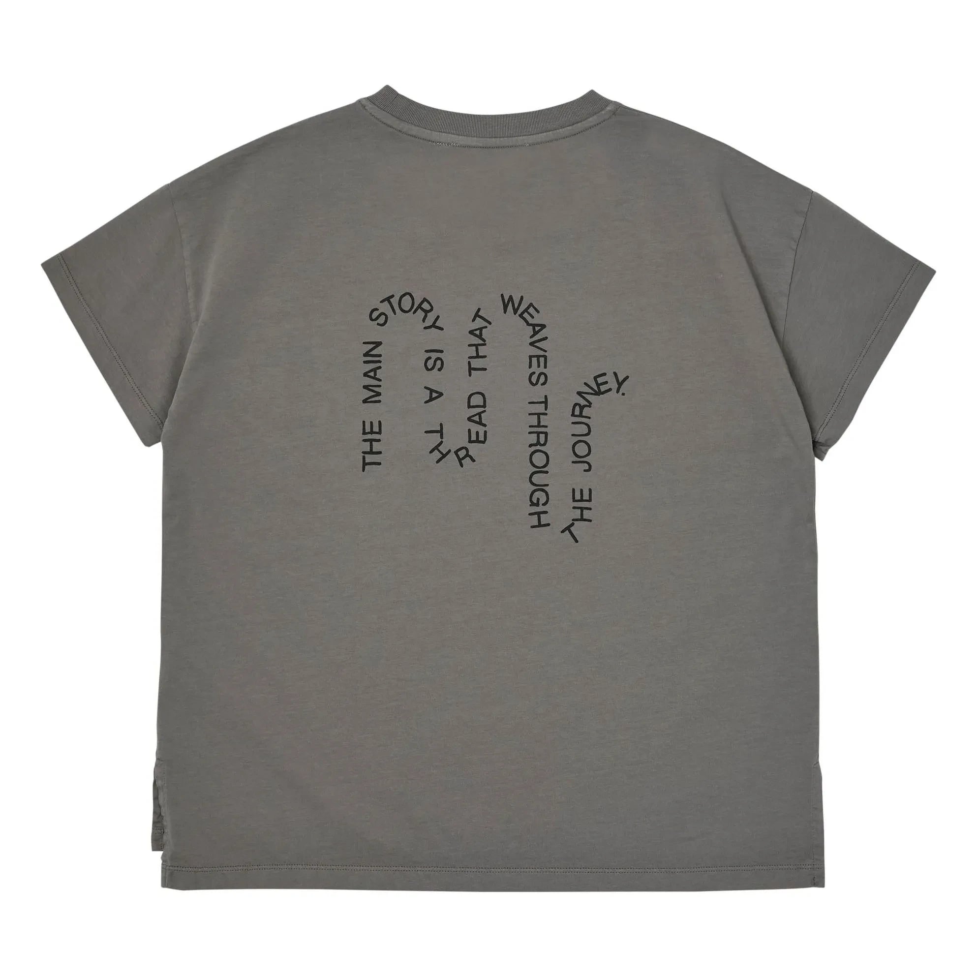 Main Story – Übergroßes T-Shirt aus Bio-Baumwolle | Dunkelgrau