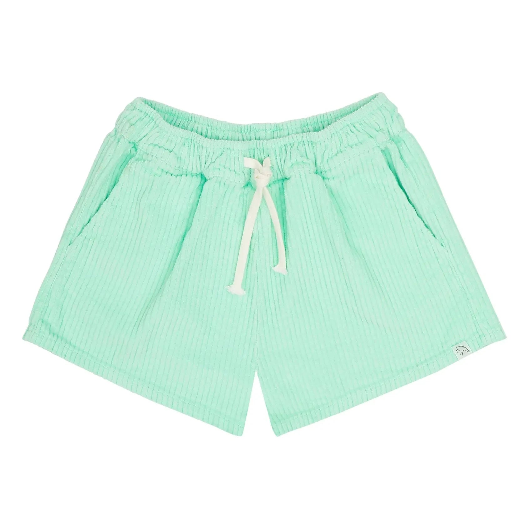 Jenest - Lou Velvet Organic Cotton Shorts | Turquoise
