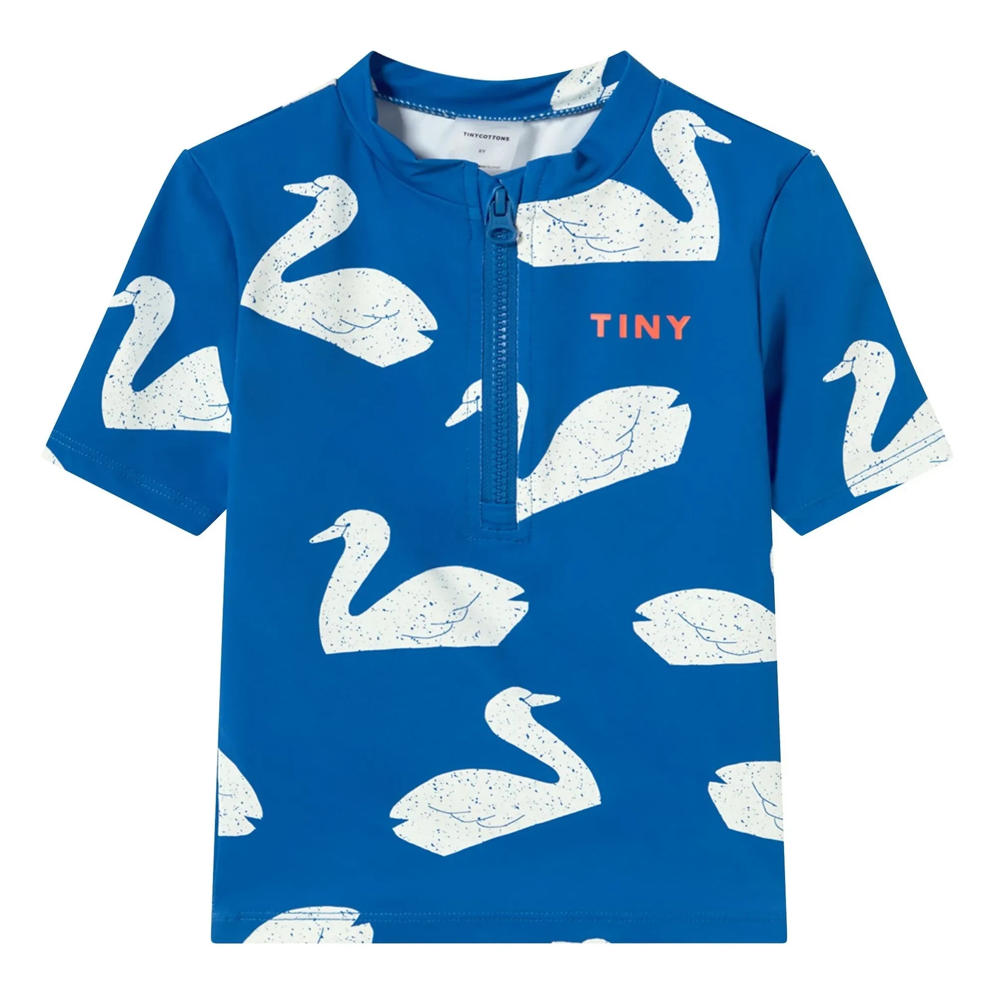 Tinycottons - Schwanen UV-Schutz-Badeshirt | Blau