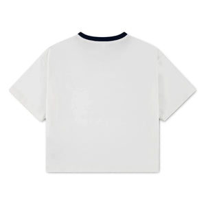 Lacoste - T-Shirt L Kontrastkragen Bio-Baumwolle | Off-White