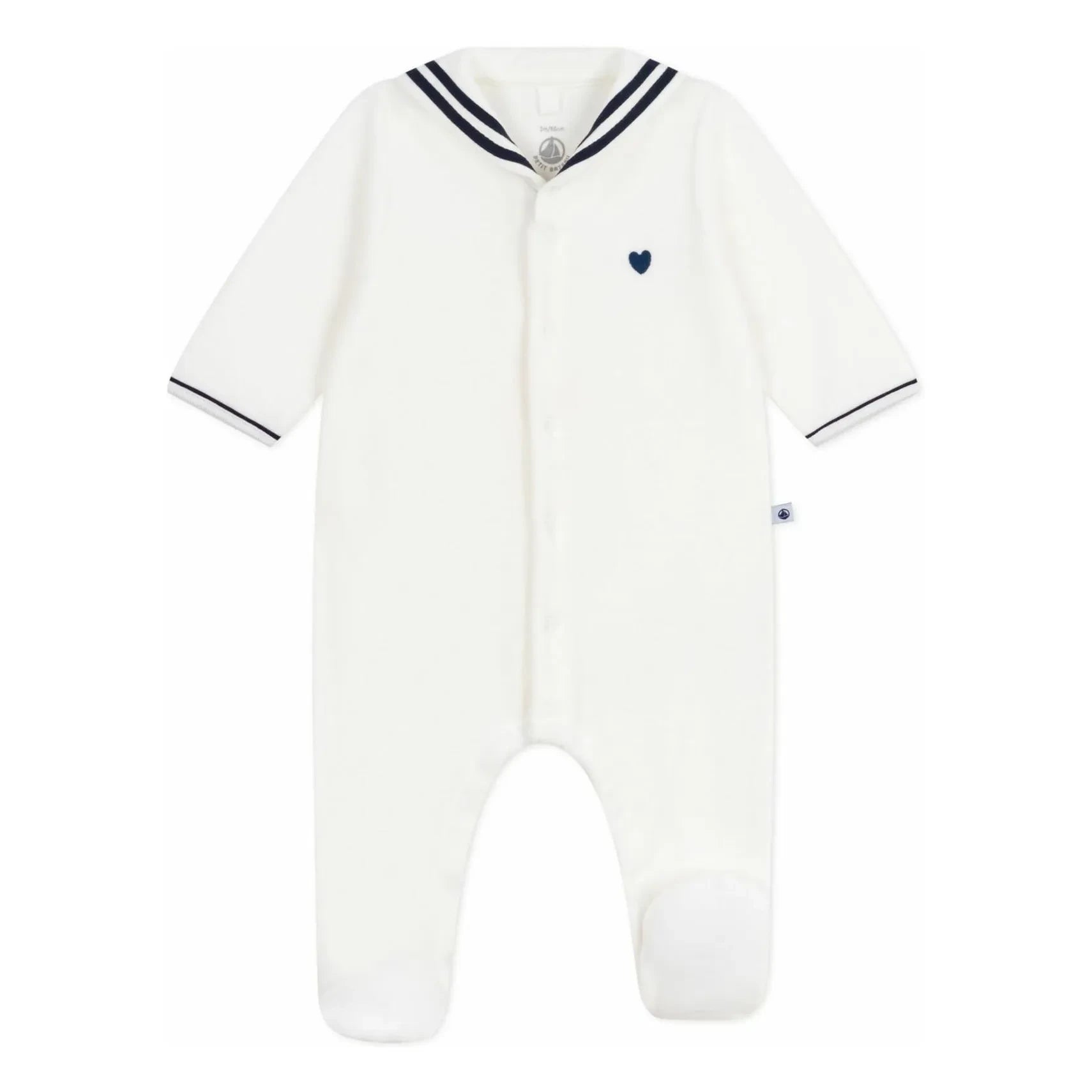 Petit Bateau - Strampler Hemdkragen | Weiß