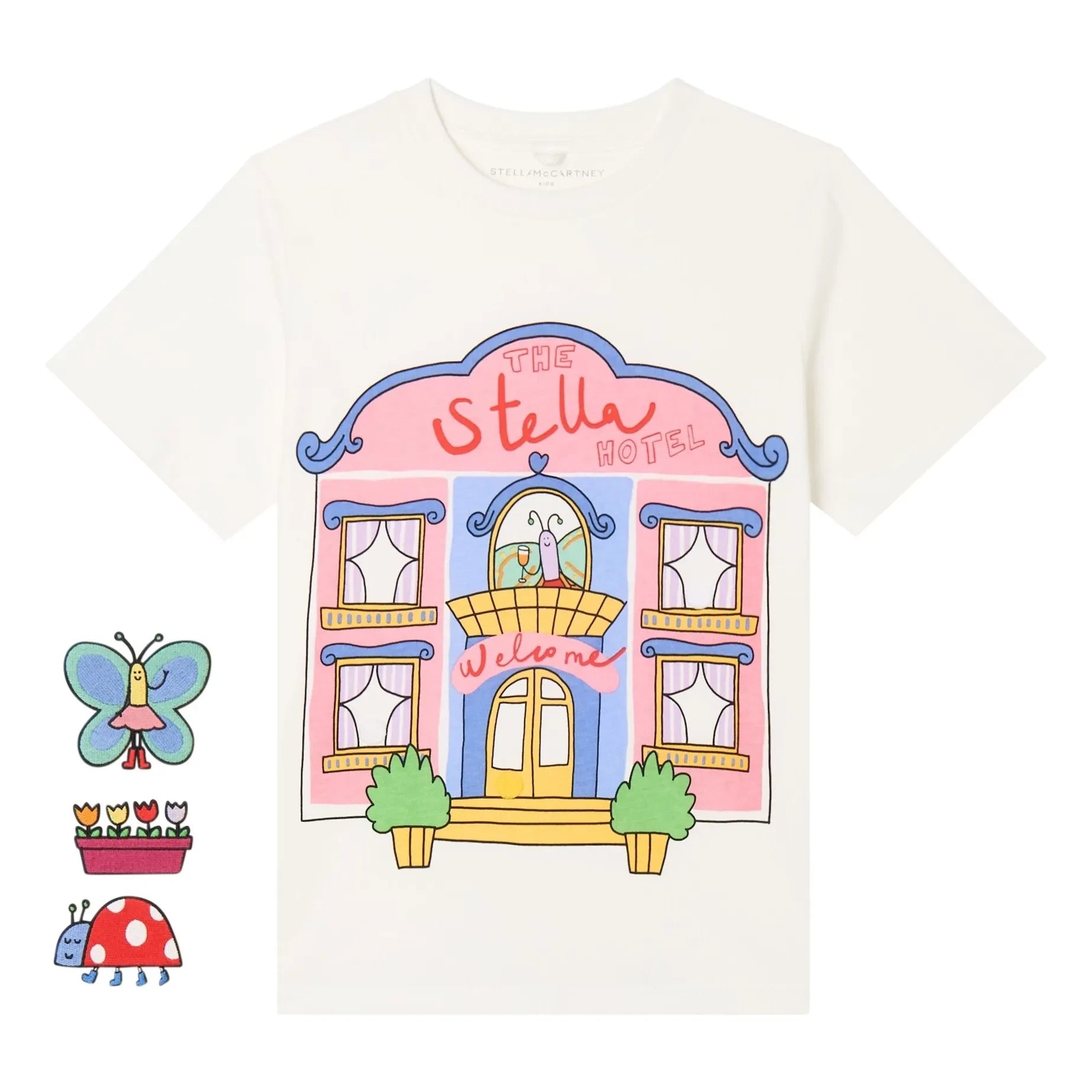 Stella McCartney Kids - Tişört Yamaları Organik pamuk | Krem
