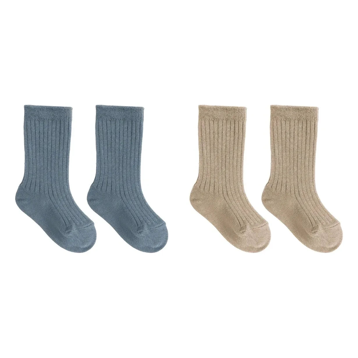 Quincy Mae – Set aus 2 Paar Socken aus Bio-Baumwolle | Graublau