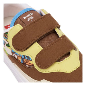 Hello Hossy - San Francisco Scratch Detailed Sneakers | Brown