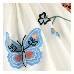 Molo - Gänseblümchenkleid Butterflies Biobaumwolle | Creme