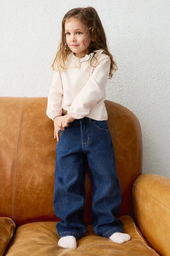 Çocuklar için wide leg kot pantolon