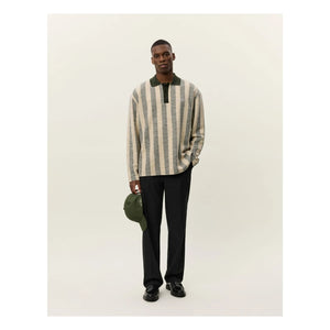 Les Deux - Polo aus Jacquard-Jersey Bowie | Dunkles Khaki