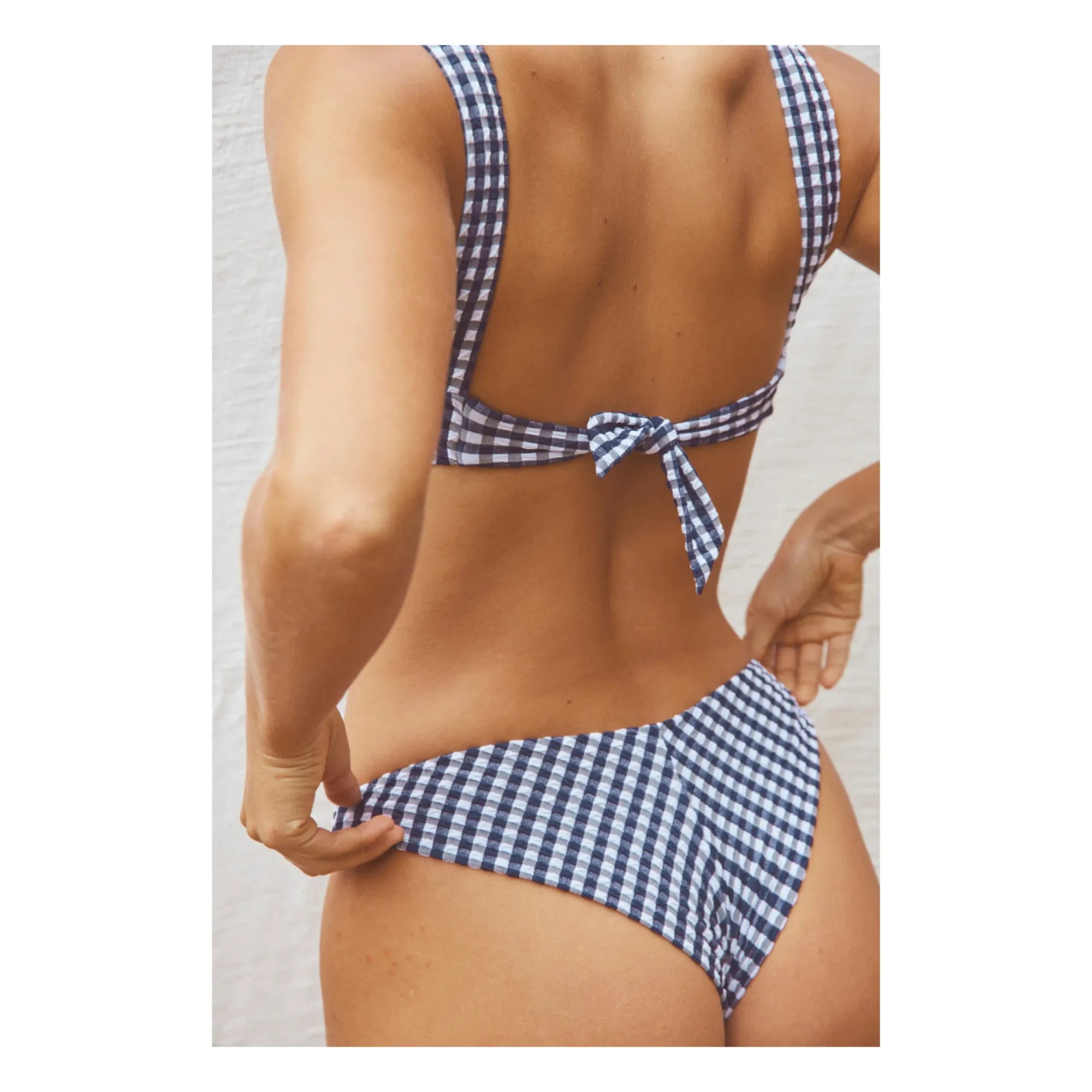 Anja Paris - L'Ensorcelant Vichy bikini üstü | Lacivert