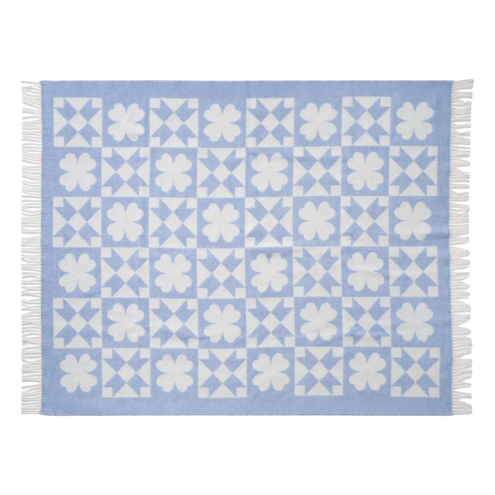 &Klevering - Damalı Patch Yorgan | Mavi