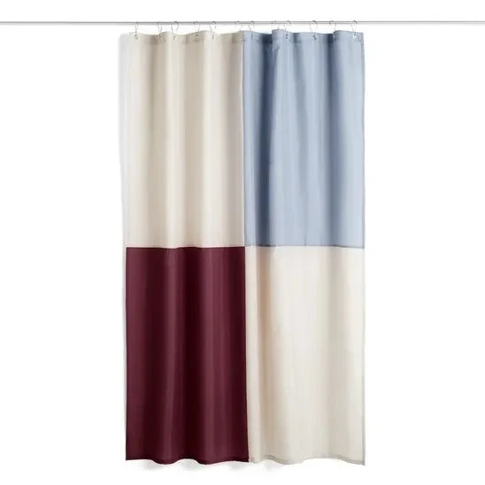 Hay - Grid Shower Curtain | Burgundy