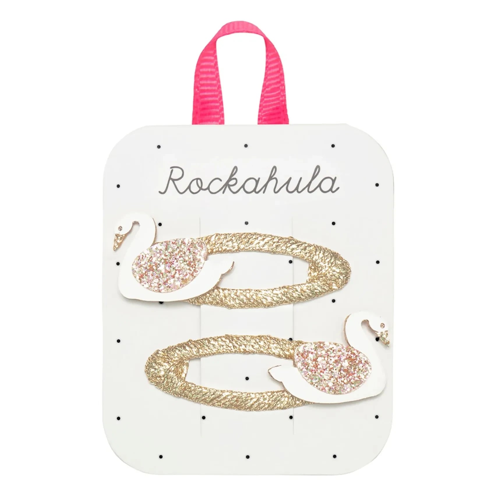 Rockahula Kids - Altın Renkli 2'li Kuğu Saç Tokası Seti