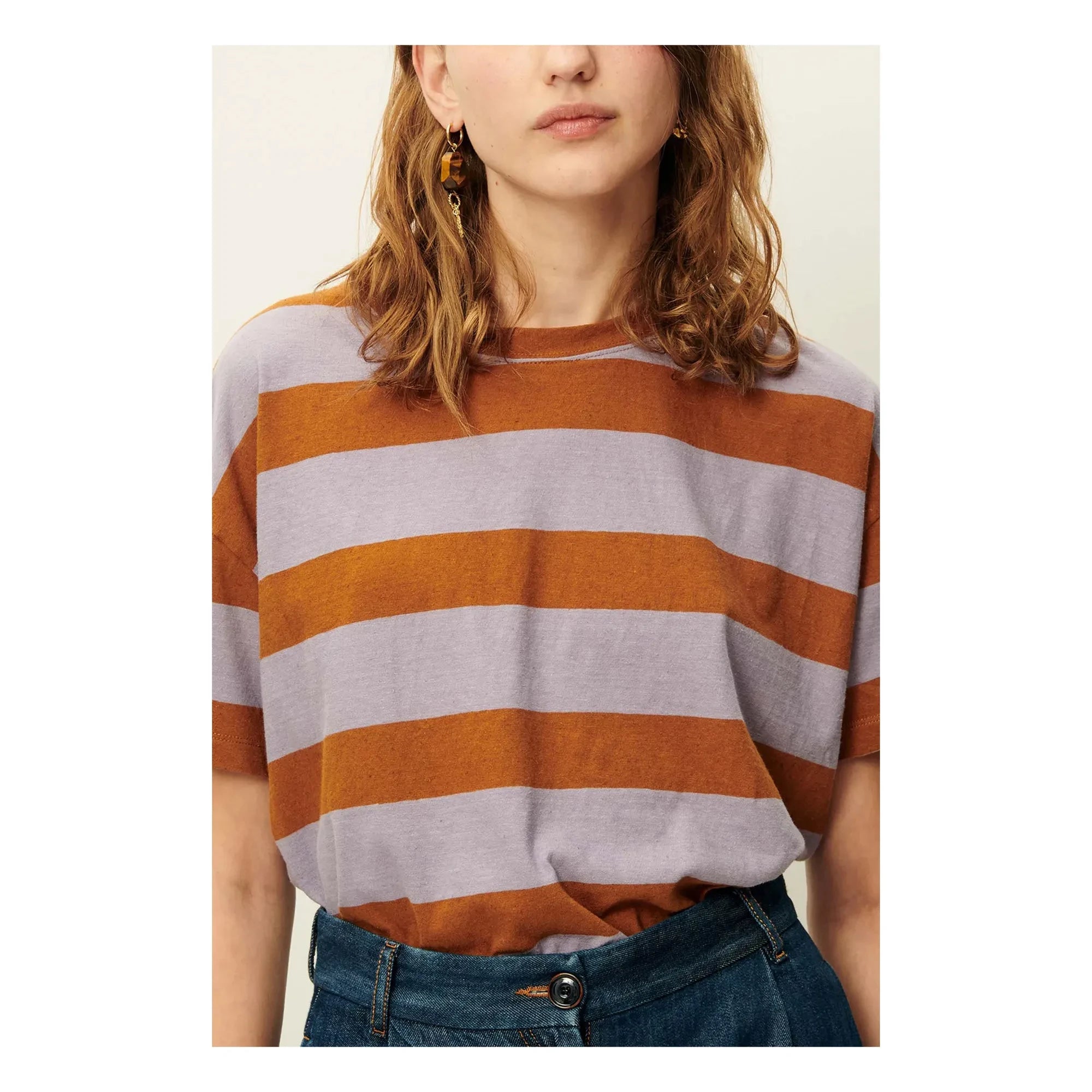Sessùn - Tooli Baumwoll-T-Shirt | Lila