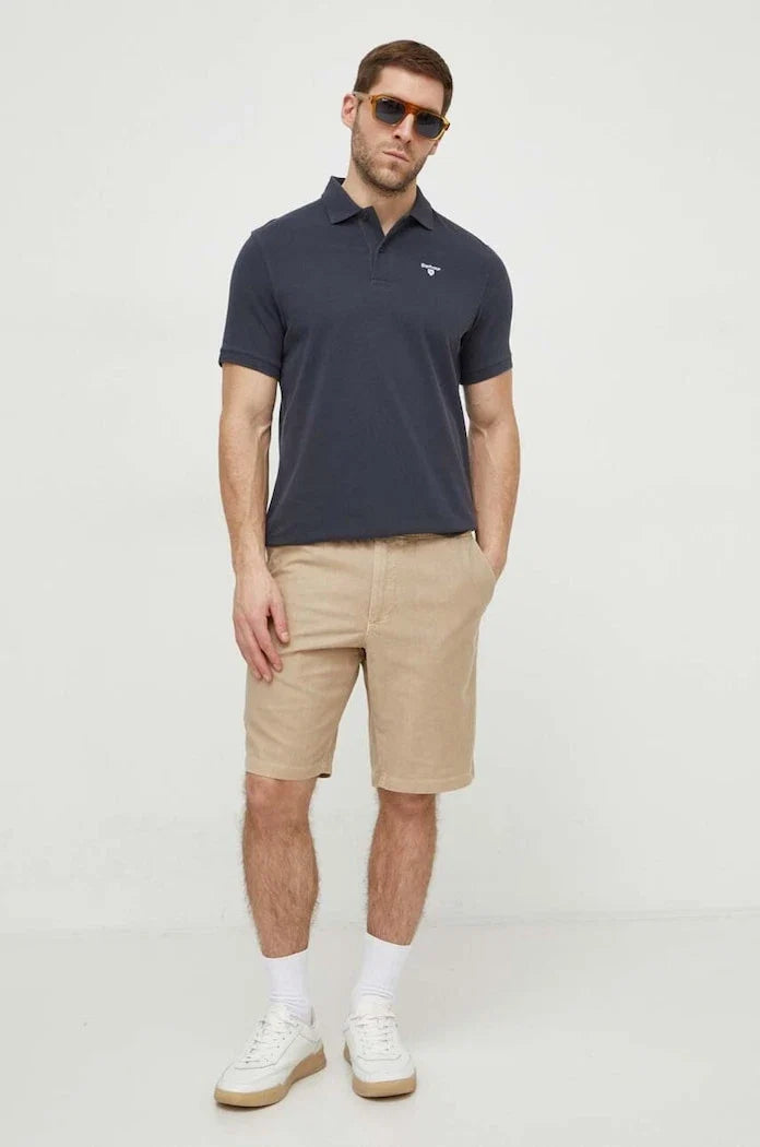 Barbour yakalı erkek pamuklu tişört ESSENTIALS