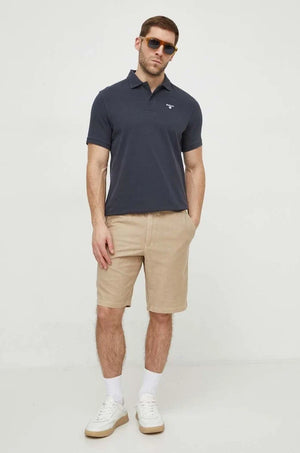 Barbour yakalı erkek pamuklu tişört ESSENTIALS