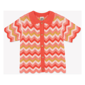Bonton - Ninon Crochet Collar Shirt | Coral