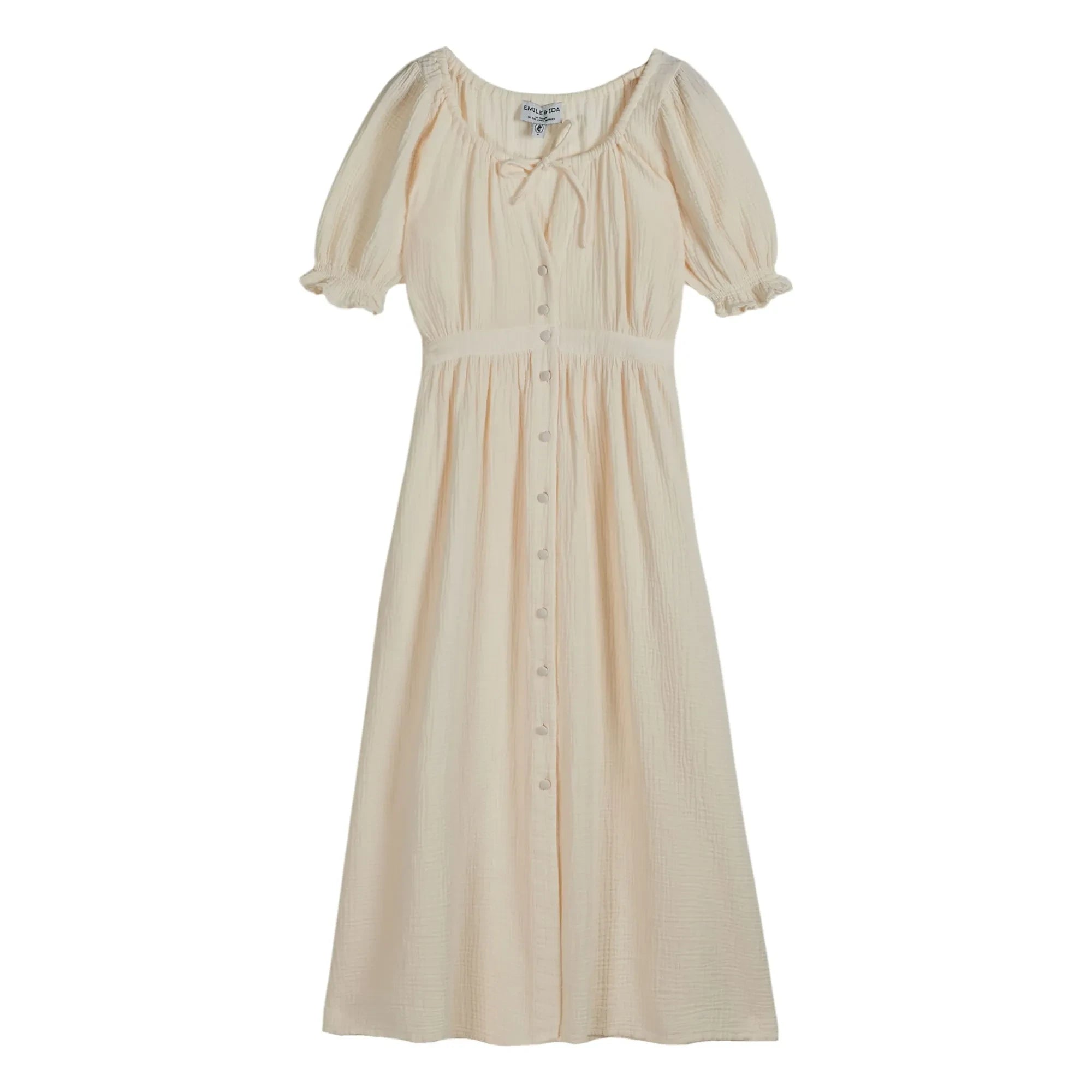 Emile et Ida - Cotton gauze dress | Cream