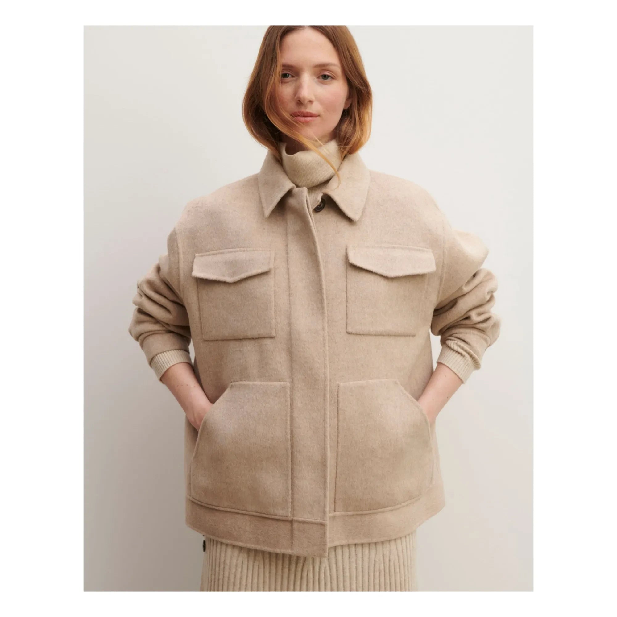 Bompard - Double-sided Wool Jacket | Beige