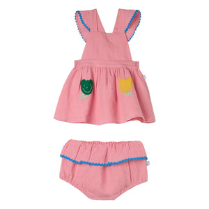 Stella McCartney Kids - Linen dress and bloomer set | Pink