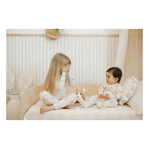 Petit Lem - Corgis Organic Cotton Pajamas | Ecru