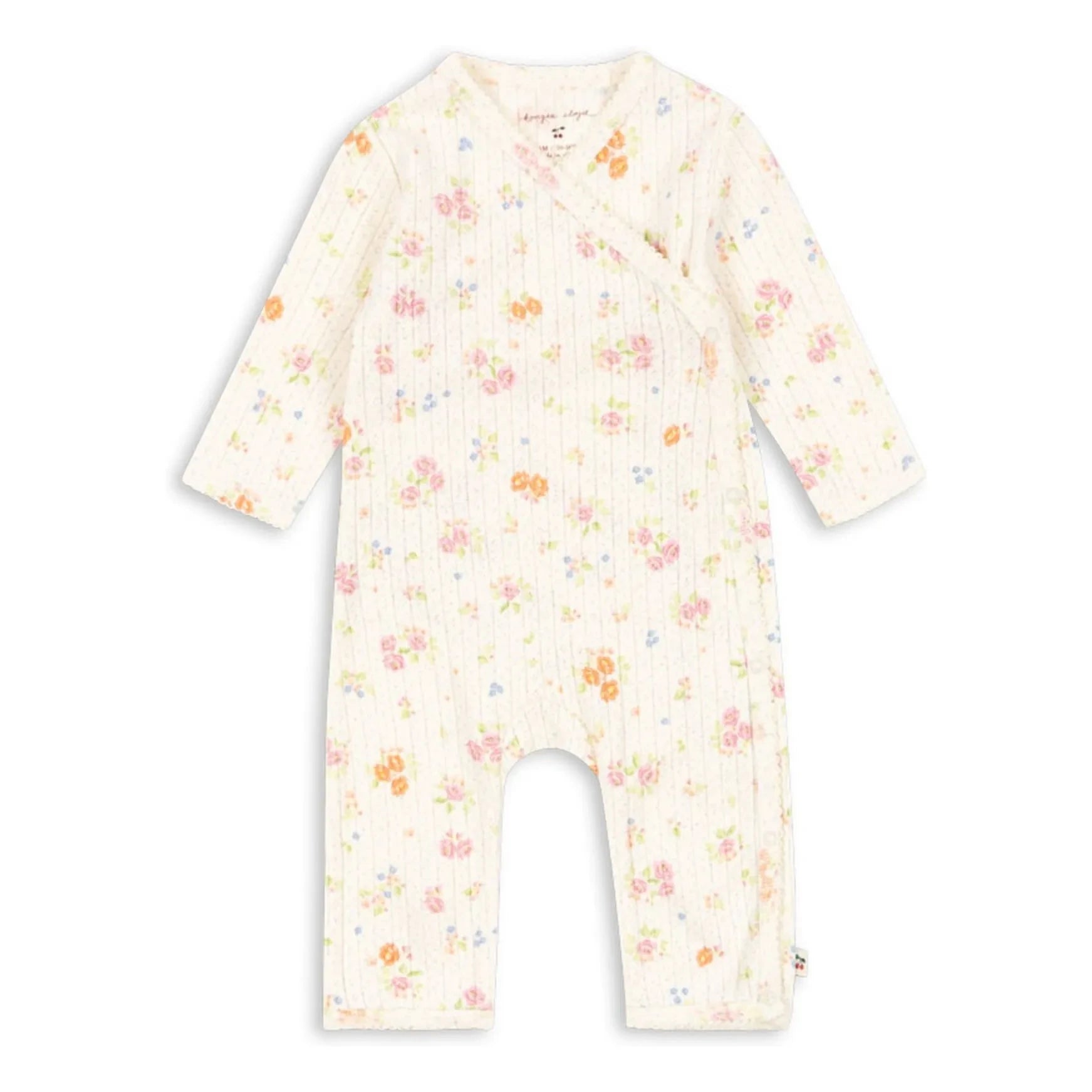 Konges Sløjd - Minnie Overall mit Blumenmuster aus Bio-Baumwolle | Ecru