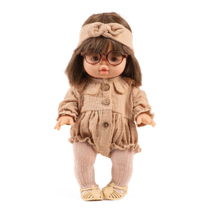 Minikane - Vestiaire Doll - Léonore Cotton Muslin Romper | Latte