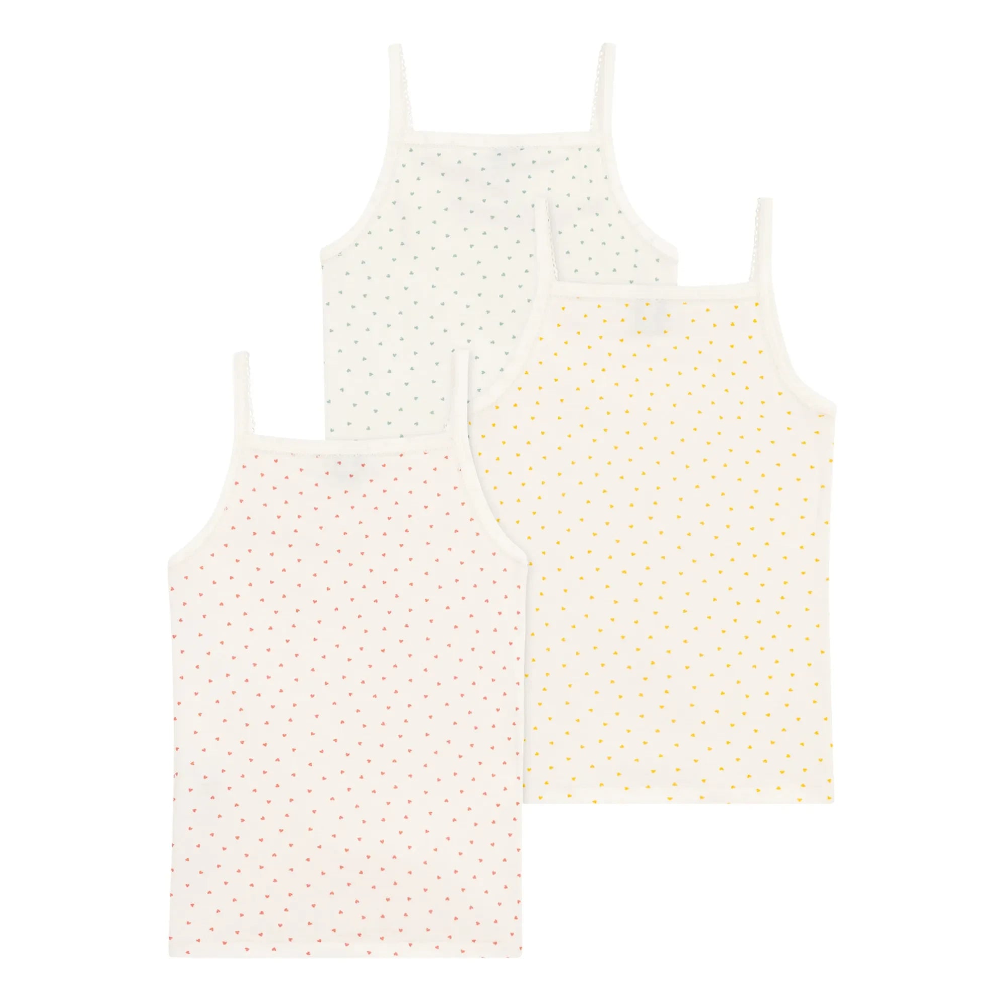 Petit Bateau - 3'lü Mini Kalp Atlet | Krem