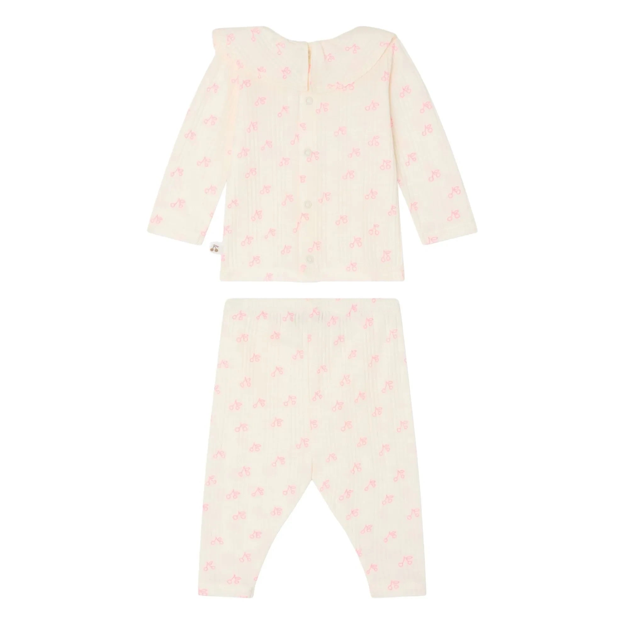 Bonpoint - Jelsia Kirschen Bio-Baumwoll-T-Shirt und Leggings Set | Ecru
