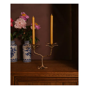 Doing Goods - Palash Candle Holder | Gold Brown